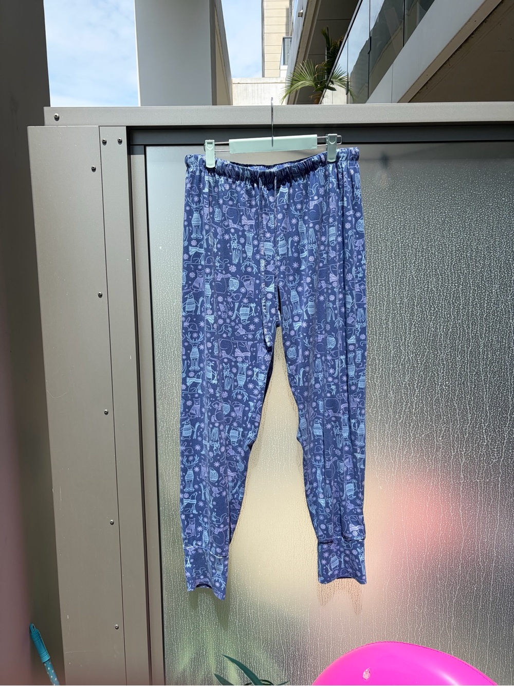 Women’s Super Soft Blue Patterned Pajama Pants